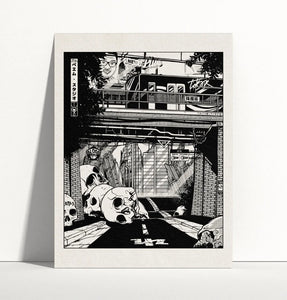 Tokyo Skull - Illustration 30x40 cm - Paiheme