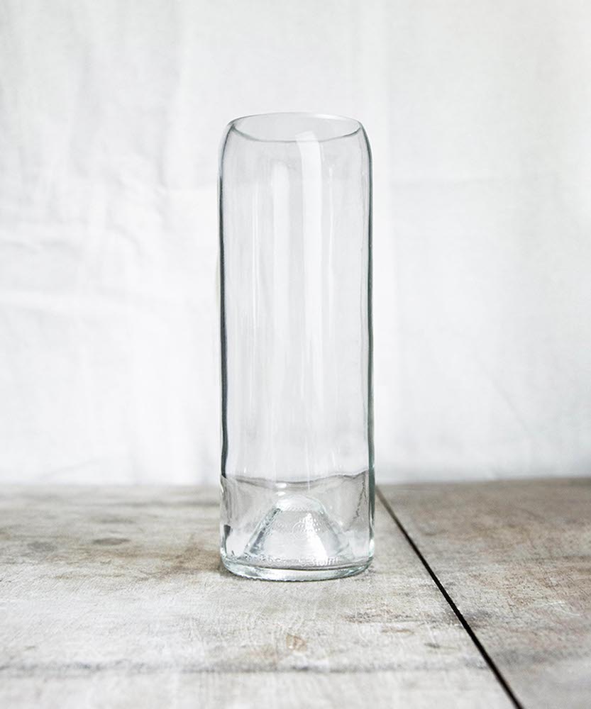 Danser - vase transparent - bouteilles de vin upcyclées - Q de Bouteille
