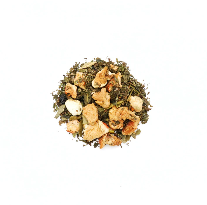 A coeur Vaillant - boite de thé Bio Menthe, Eucalyptus, Orange 90g - Kodama