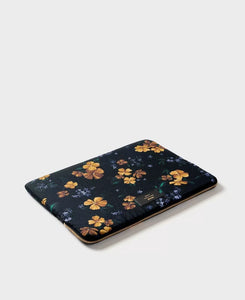 Adèle - housse pour ordinateur 13" motif floral sur fond noir - Wouf