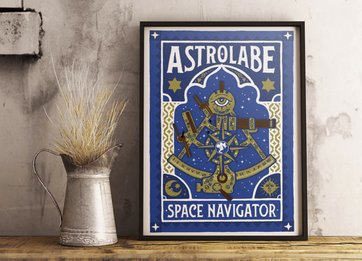 Astrolabe - Affiche 29.7 x 42 cm - Le Stand'Art