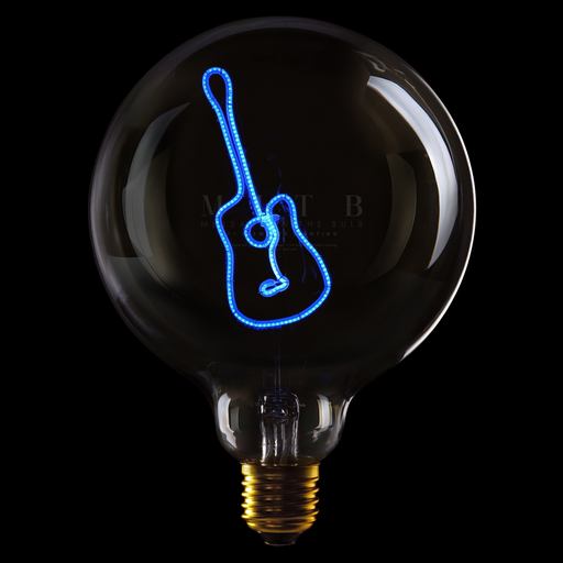 Ampoule guitare - ampoule transparente à message - Message in the bulb