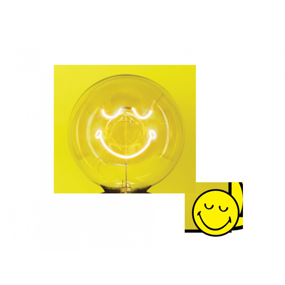 Smiley Calm - ampoule transparente smiley - Message in the bulb