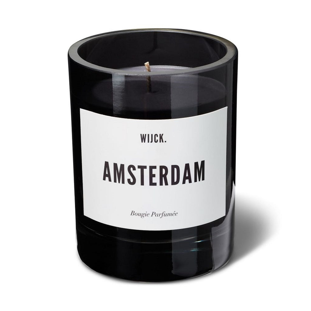 Amsterdam - bougie parfumée, cire de soja noire et mèche en coton - environ 60h de brulage - Wijck