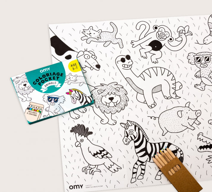 Pochette de coloriage OMY - Pocket Animals