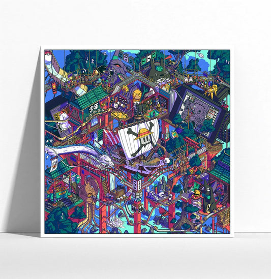 L'atelier Magique - illustration Paiheme 30x30 cm 