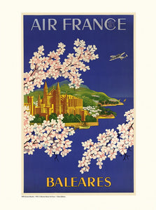 Baléares - Affiche 30x40 cm - Collection Air France - Salam Editions