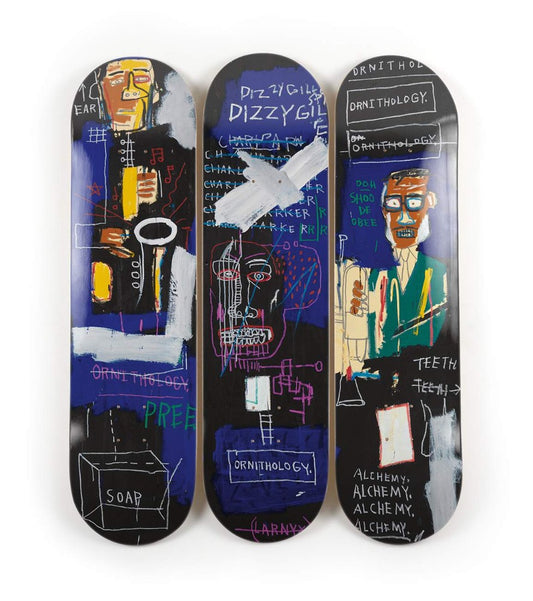 Triptyque de skate Horn Players de Jean Michel Basquiat - The Skateroom