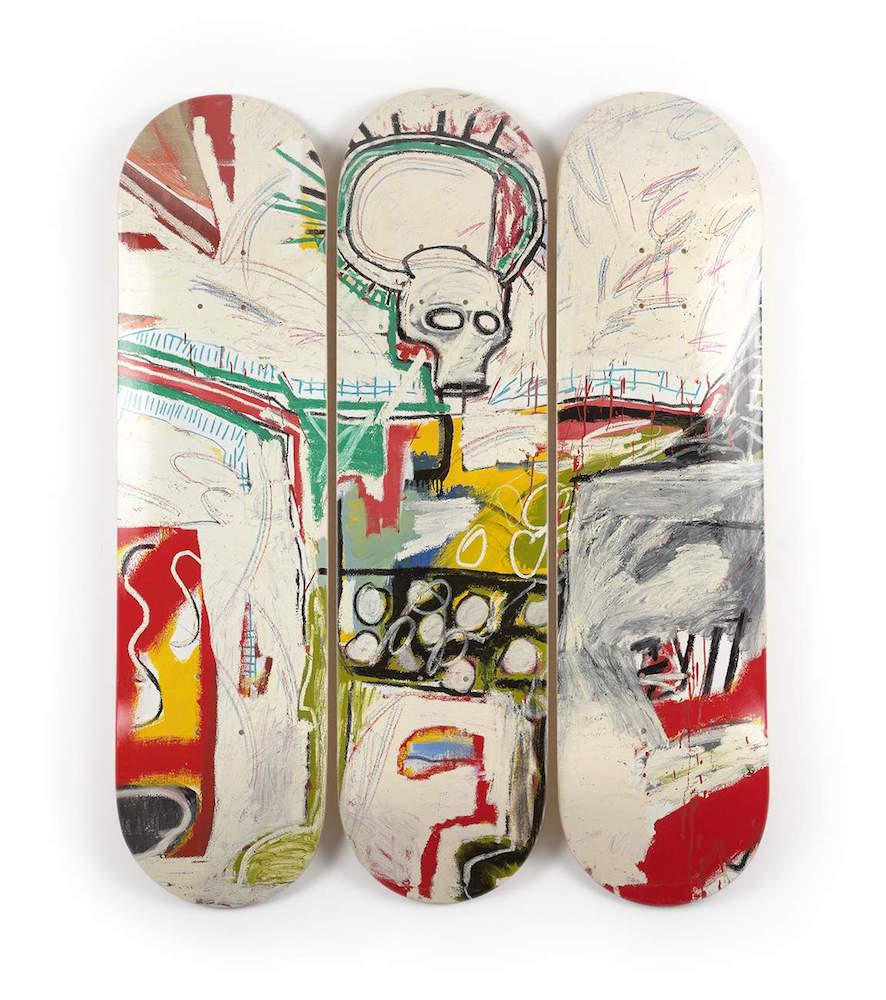 Untitled (Rotterdam), 1982 - Triptyque de Skates - Jean-Michel Basquiat - The Skateroom