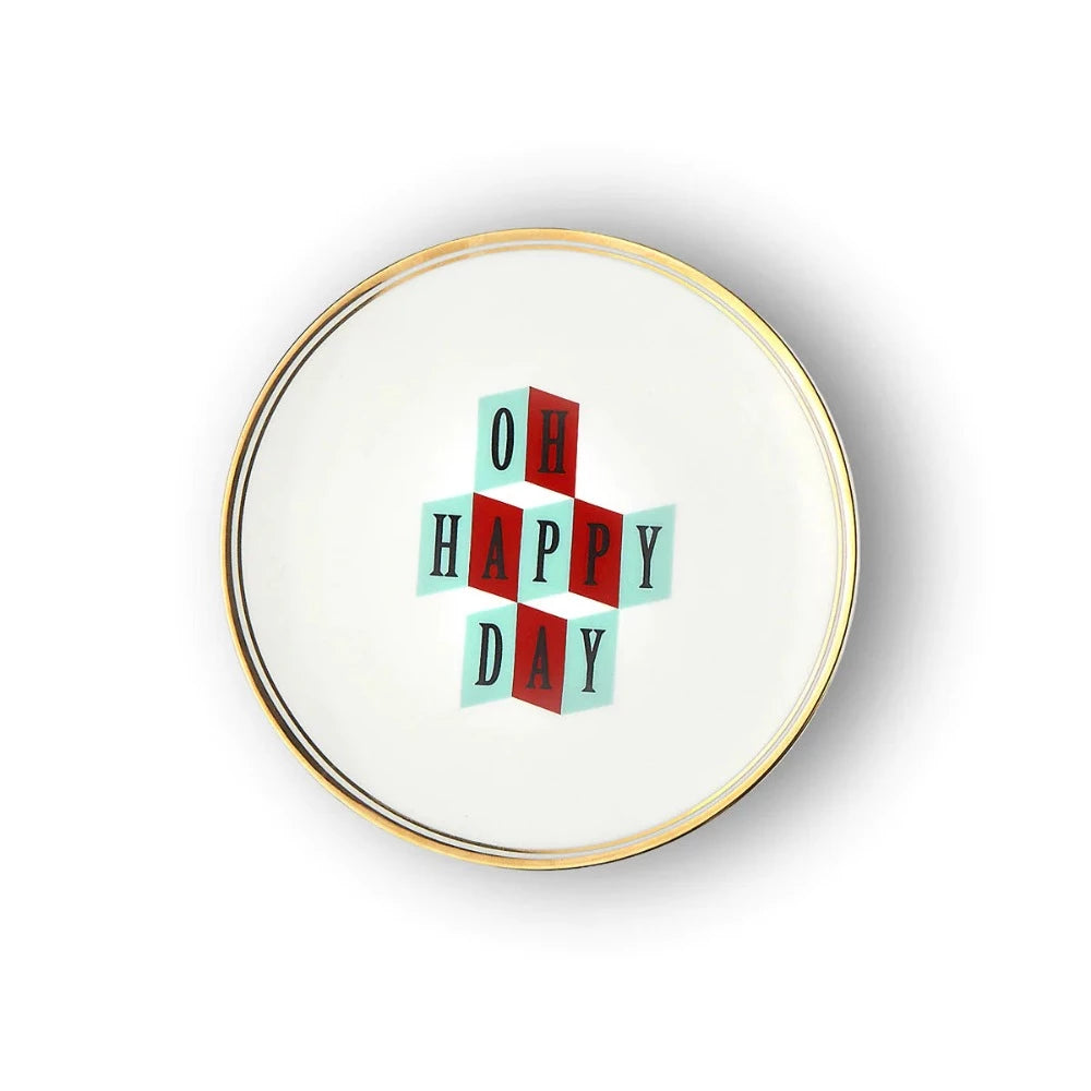 Assiette en porcelaine Messaggio Oh Happy Day de Bitossi Home