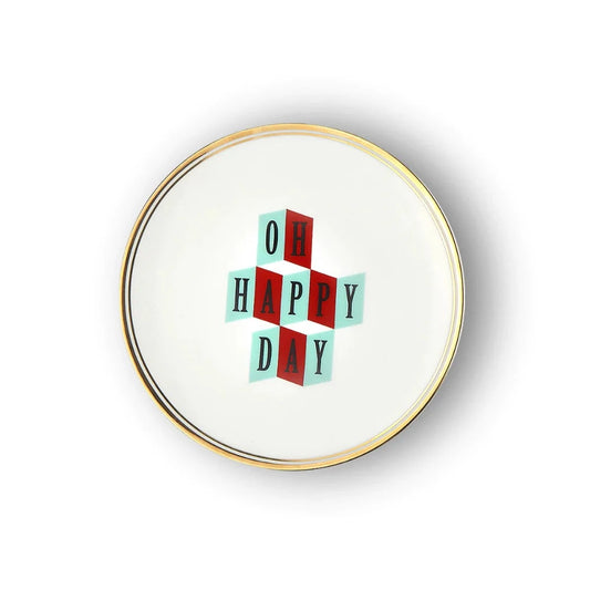 Assiette en porcelaine Messaggio Oh Happy Day de Bitossi Home