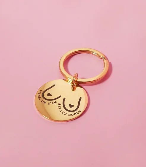 Boobs - Porte-clé on s'en bats les boobs - Malicieuse