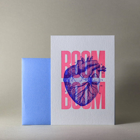 Boom Boom Rose - Carte Letterpress