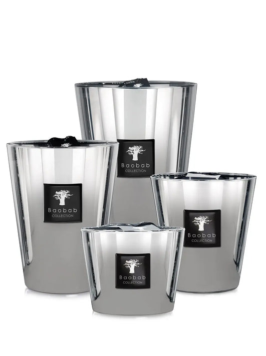 Bougies Platinum Baobab Collection formats Classique, Signature, Grande et Monument