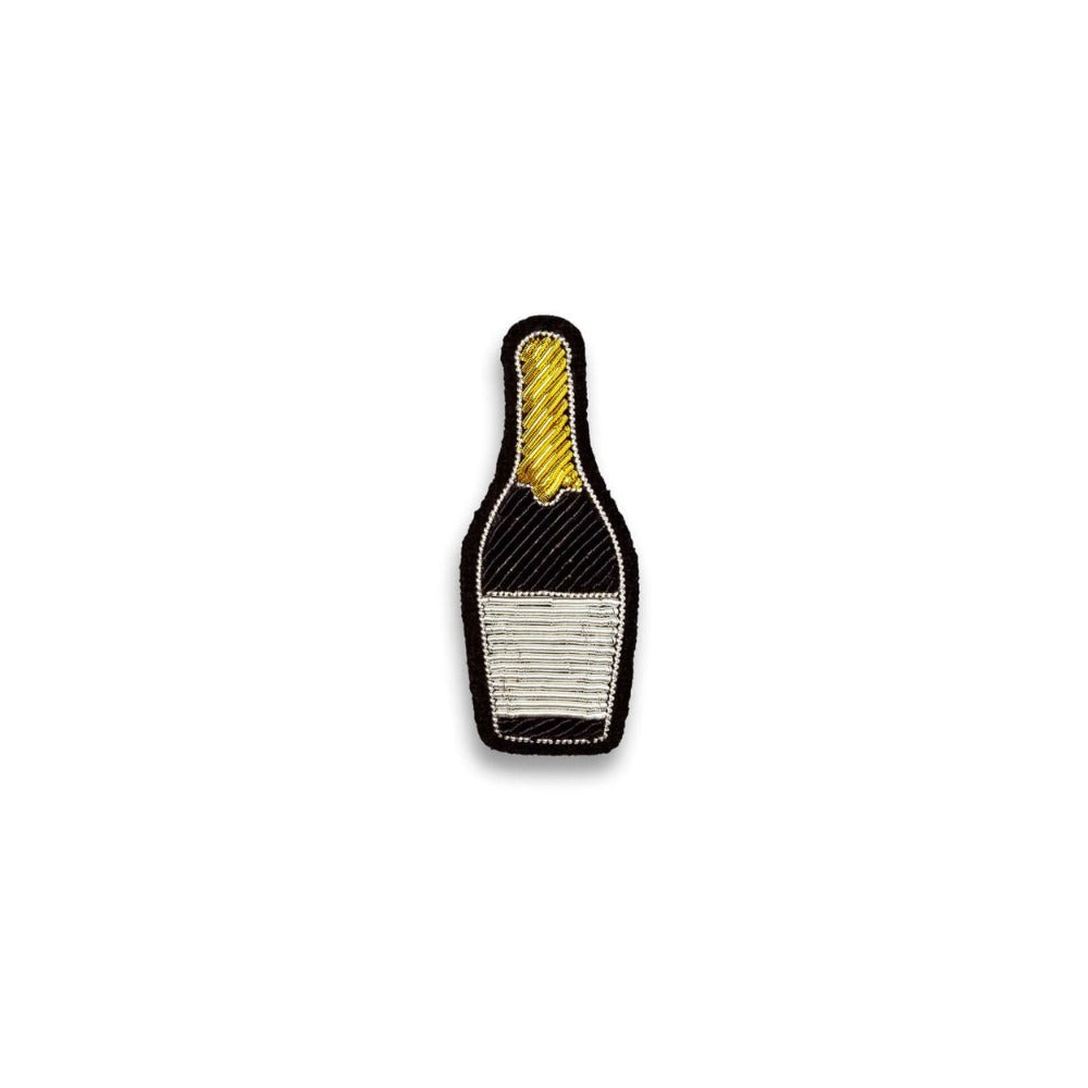 Broche Bouteille de Champagne - Broche brodée main - Macon et Lesquoy
