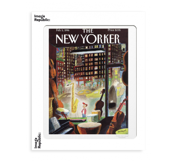 62 Sempe Boy Saxo - illustration 30x40 cm The New Yorker - Image Republic