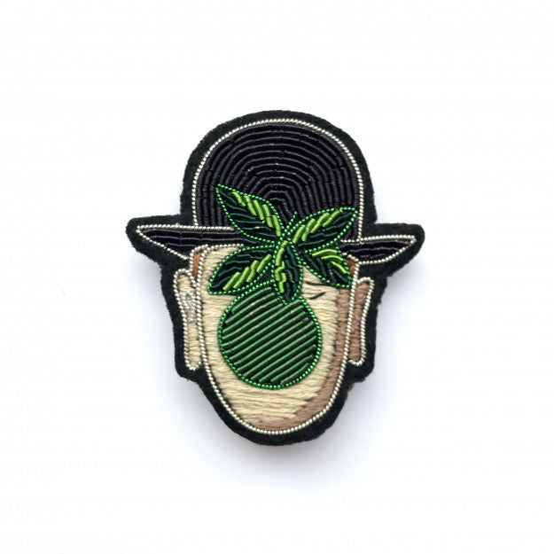 Magritte - Visage - Broche Brodée Main - Macon&Lesquoy