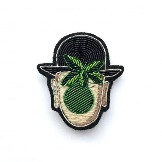 Magritte - Visage - Broche Brodée Main - Macon&Lesquoy
