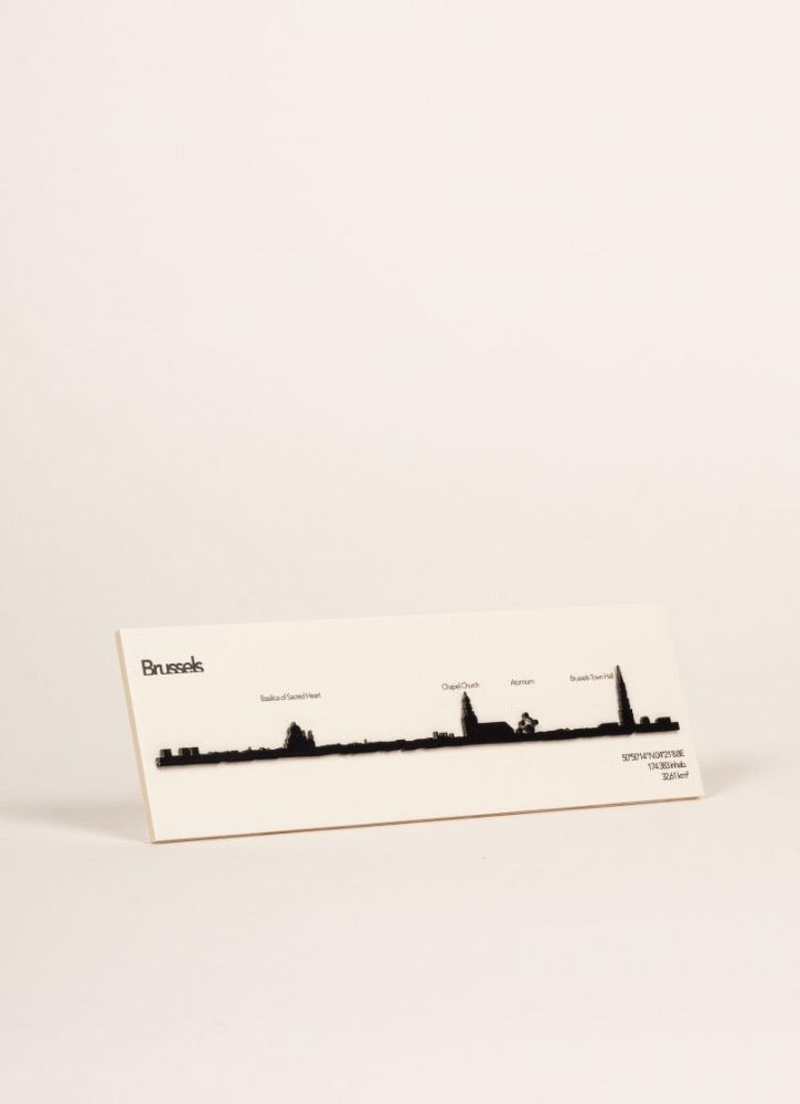 The Line Mini Bruxelles - silhouette de ville en acier inoxydable 19 cm - The Line