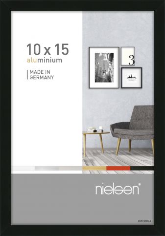 Cadre pixel en aluminium noir 10x15cm - Nielsen