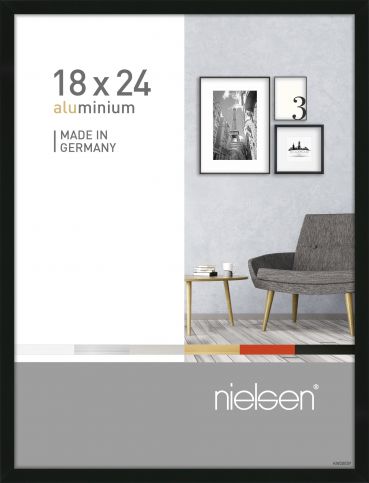 Cadre pixel en aluminium noir 18x24cm - Nielsen