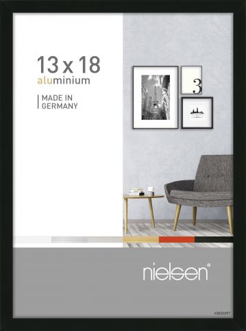 Cadre pixel en aluminium noir 13x18cm - Nielsen