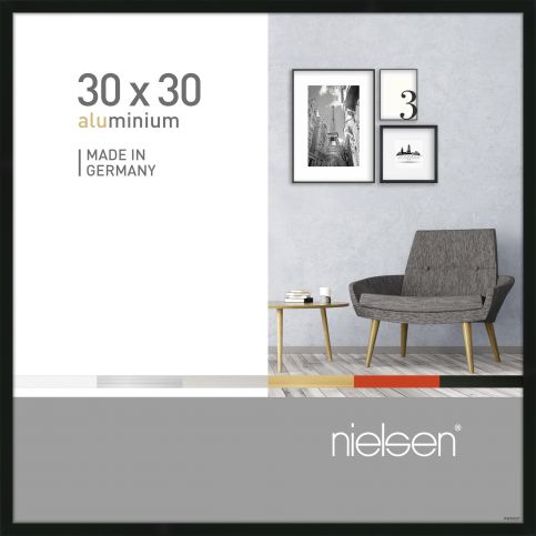 Cadre pixel en aluminium noir 30x30cm - Nielsen