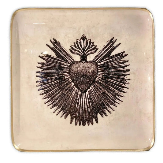 Coeur Rayon Lin - Plateau Quatro en aluminium emaillé - Boncoeurs