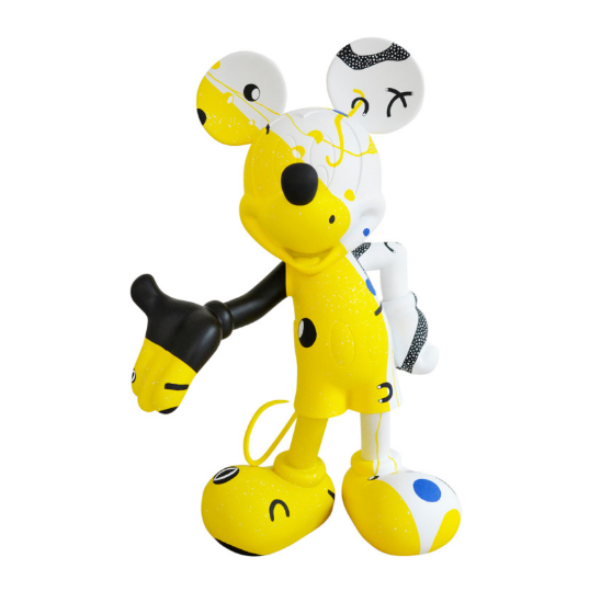 Mickey Cosmic Jaune - figurine en ABS 30cm par Thomas Dariel - Leblon Delienne