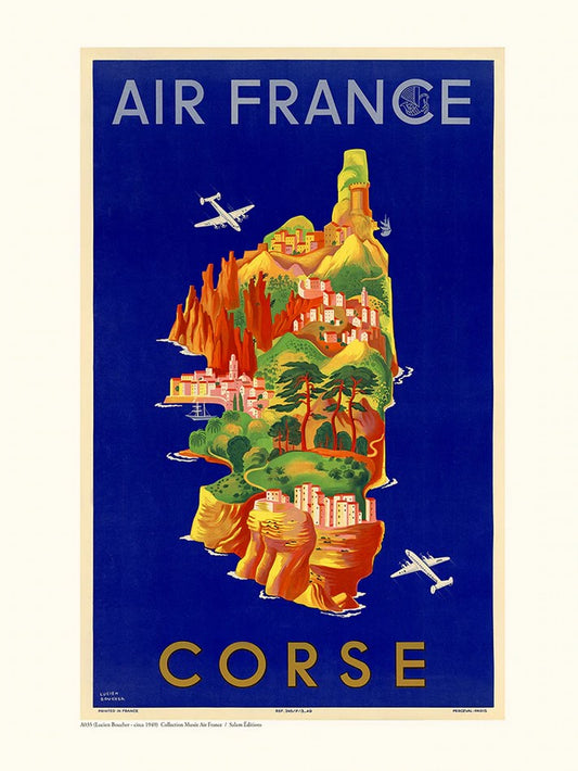 Corse A035 - Affiche collection Air France - Salam Editions