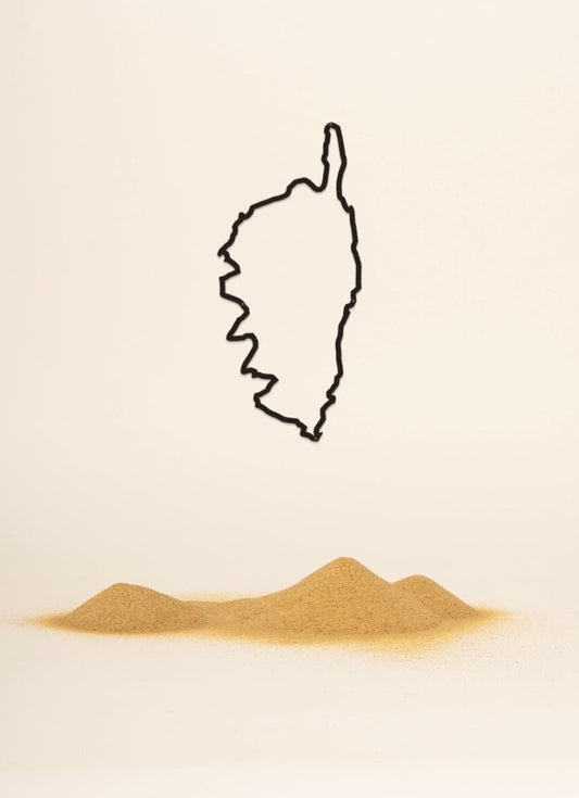 Corse - The Line Island - silhouette en acier inoxydable - The Line