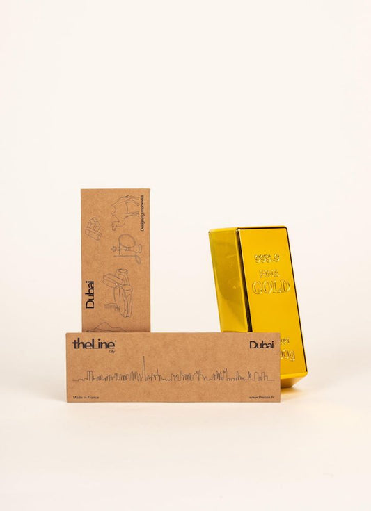 The Line Mini Dubai - silhouette de ville en acier inoxydable 19cm - The Line