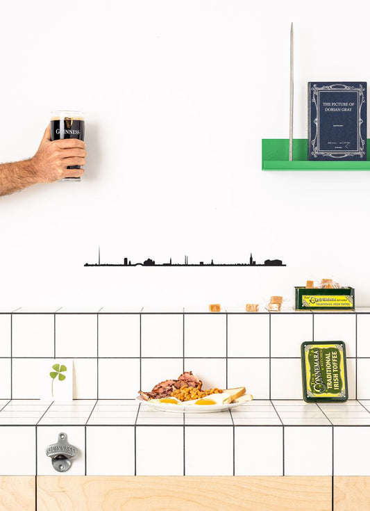 The Line Dublin - skyline de ville en acier epoxy 50 cm - fabriqué en France - The Line