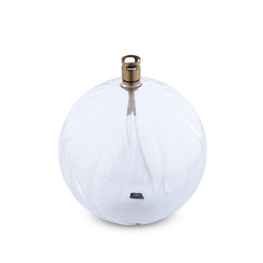 Elegant L - Lampe à huile mèche éternelle ronde striée finition laiton - Peri Design 
