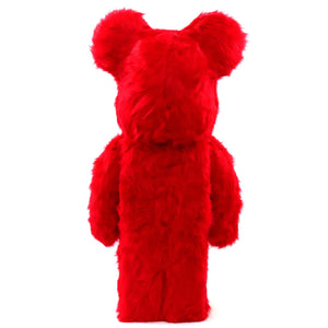 Bearbrick Sésame Street Elmo V2 -1000% - figurine ourson en fourrure rouge - Medicom Toy