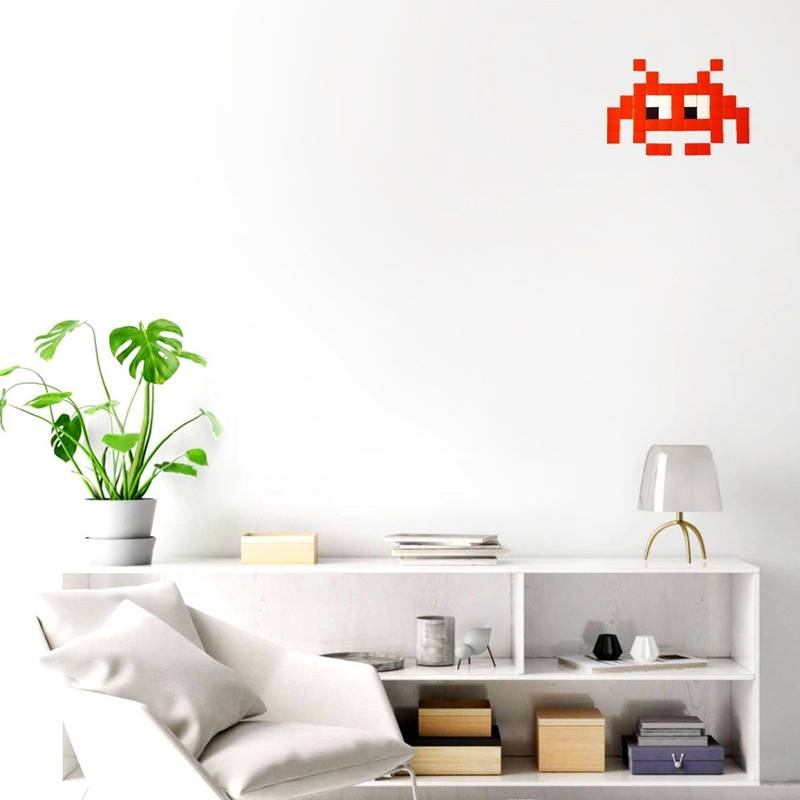 Set de carreaux de mosaïque rouge DIY - space invaders - Fenel & Arno