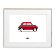 Charger l&#39;image dans la galerie, Fiat 500 rouge - affiche 30x40 cm - collection Le Duo - Image Republic
