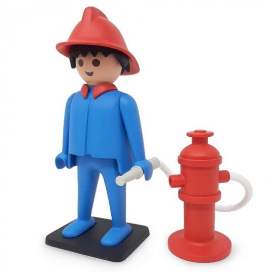 Le Pompier - Playmobil en résine 21 cm - Collection Playmobil Vintage - Plastoy