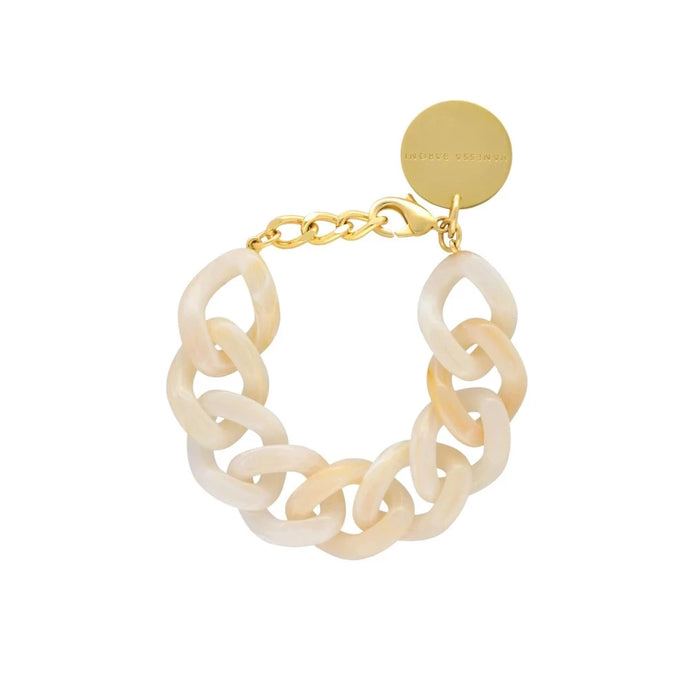 Flat Chain Marble Pearl - Bracelet grosses mailles - Vanessa Baroni