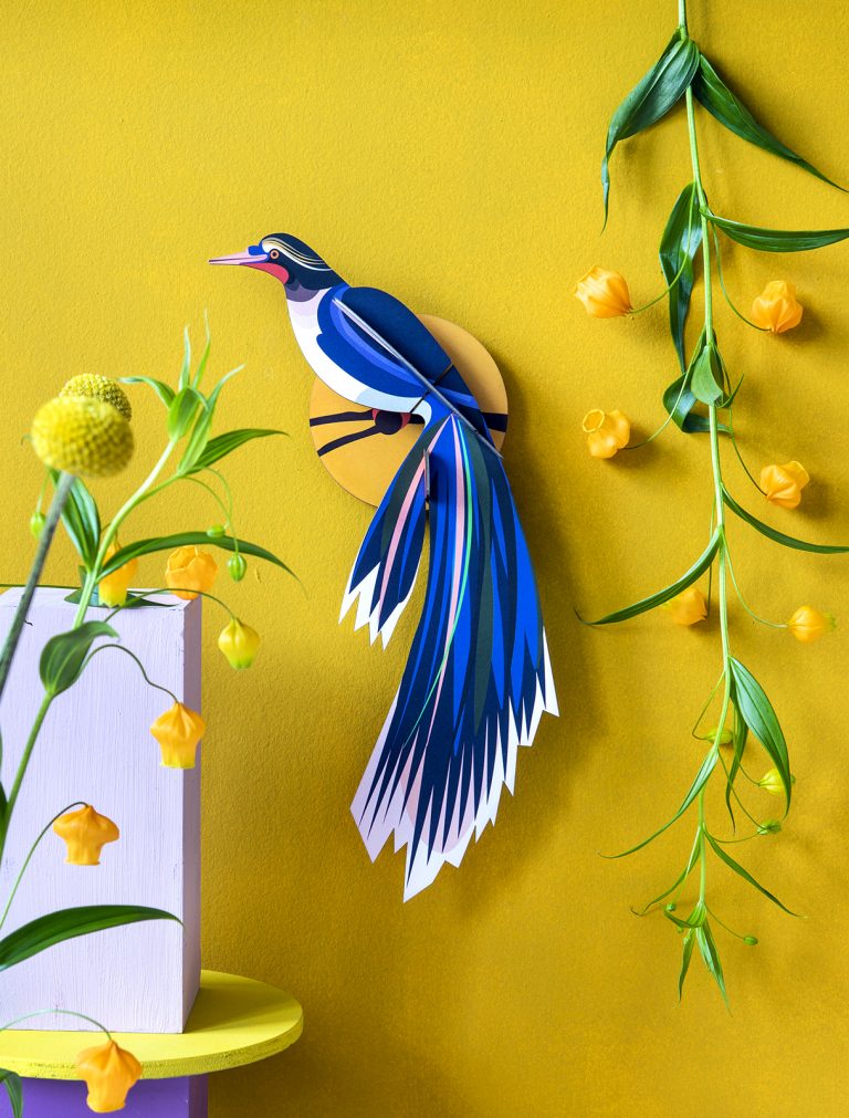 Flores, oiseau de paradis en carton recyclé - DIY par Studio Roof