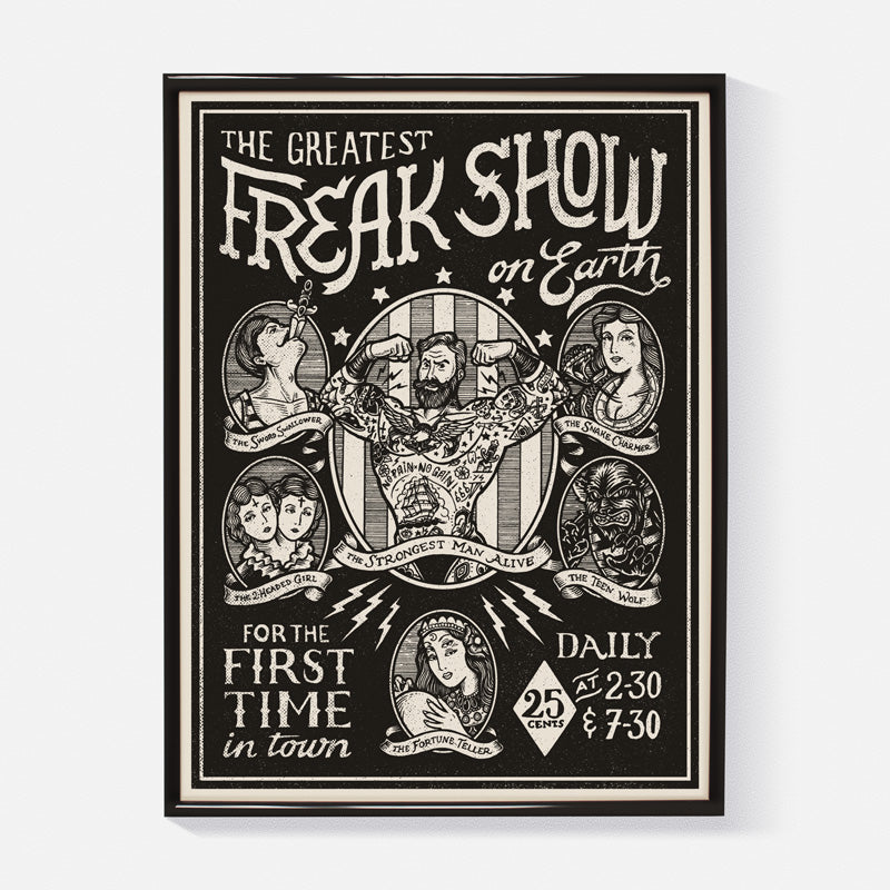 Freak Show - Illustration 30x40 cm - Yeaaah Studio
