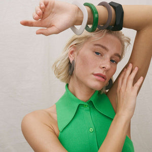 Ovale Vert - Bracelet en acétate - Vanessa Baroni