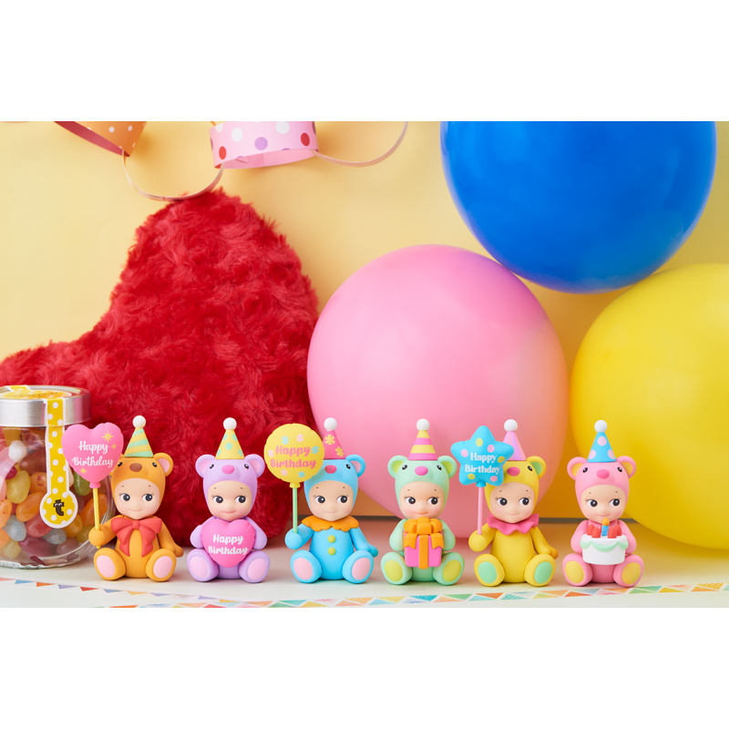 Sonny angel Happy Birthday Bear - série limitée anniversaire - figurine surprise à collectionner