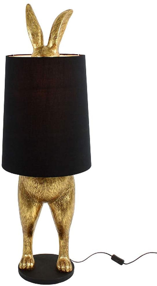 Hidding Bunny - Lampe de table en résine dorée H74cm - Mc Gowan