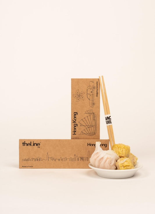 The Line Mini Hong-Kong - silhouette de ville en acier inoxydable 19cm - The Line