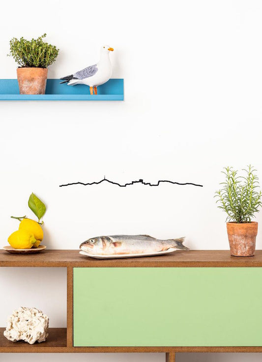 The Line Iles du Frioul - silhouette murale en acier - The Line