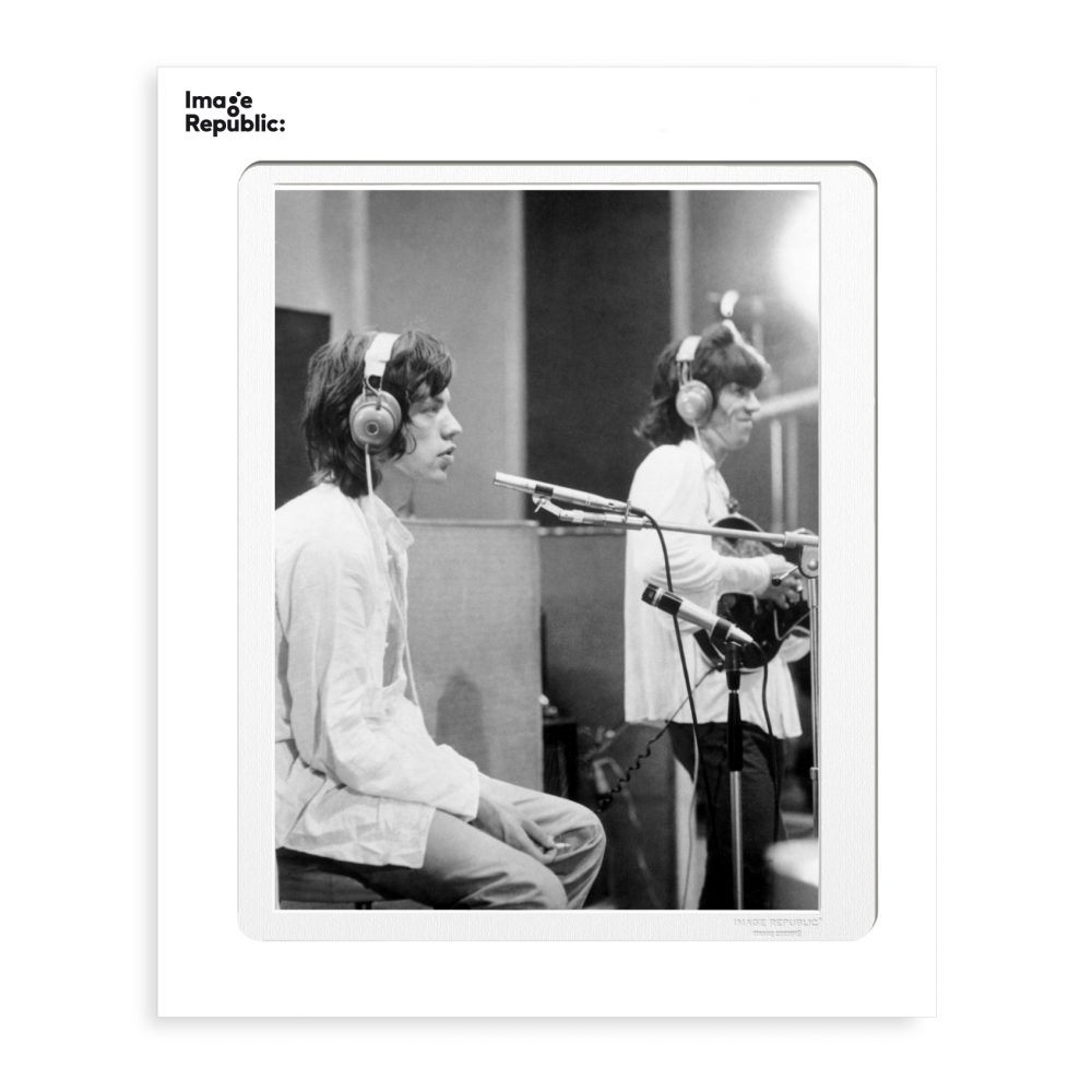 Mick Jagger Studio - Tirage photo noir et blanc sur papier canson - Image Republic
