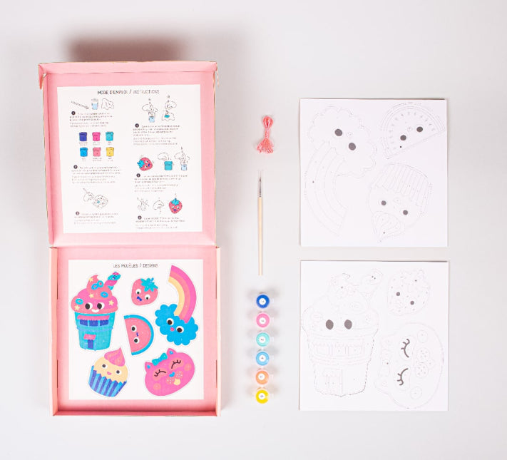 Kawaii - Paint Box - kit de peinture par numéros avec décorations - OMY