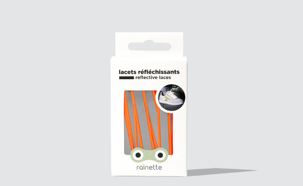 Orange - Lacets réflechissants - Rainette