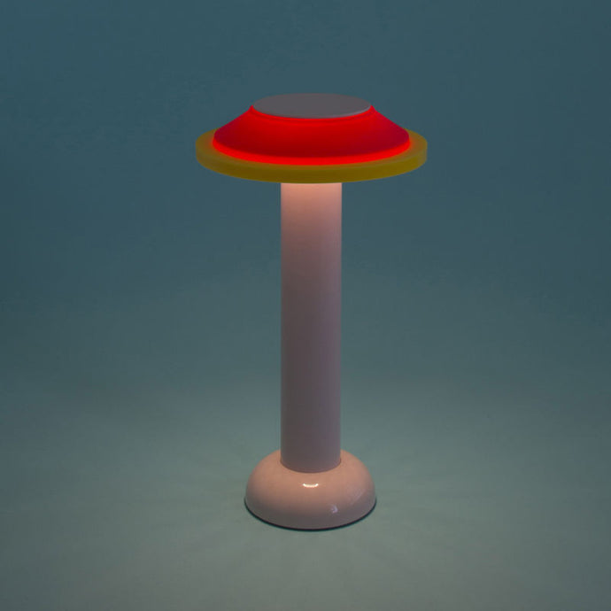 Lampe sans fil PL2 rose et rouge d 18 H30cm silicone souple et métal - SOWDEN